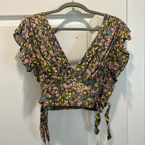 Free People Set - Long Skirt Crop Top Floral Matching Set!